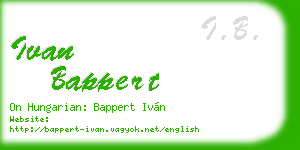 ivan bappert business card